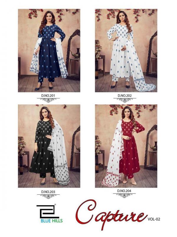 Blue Hills Capture 2 Rayon Designer Readymade Salwar Catalogue 